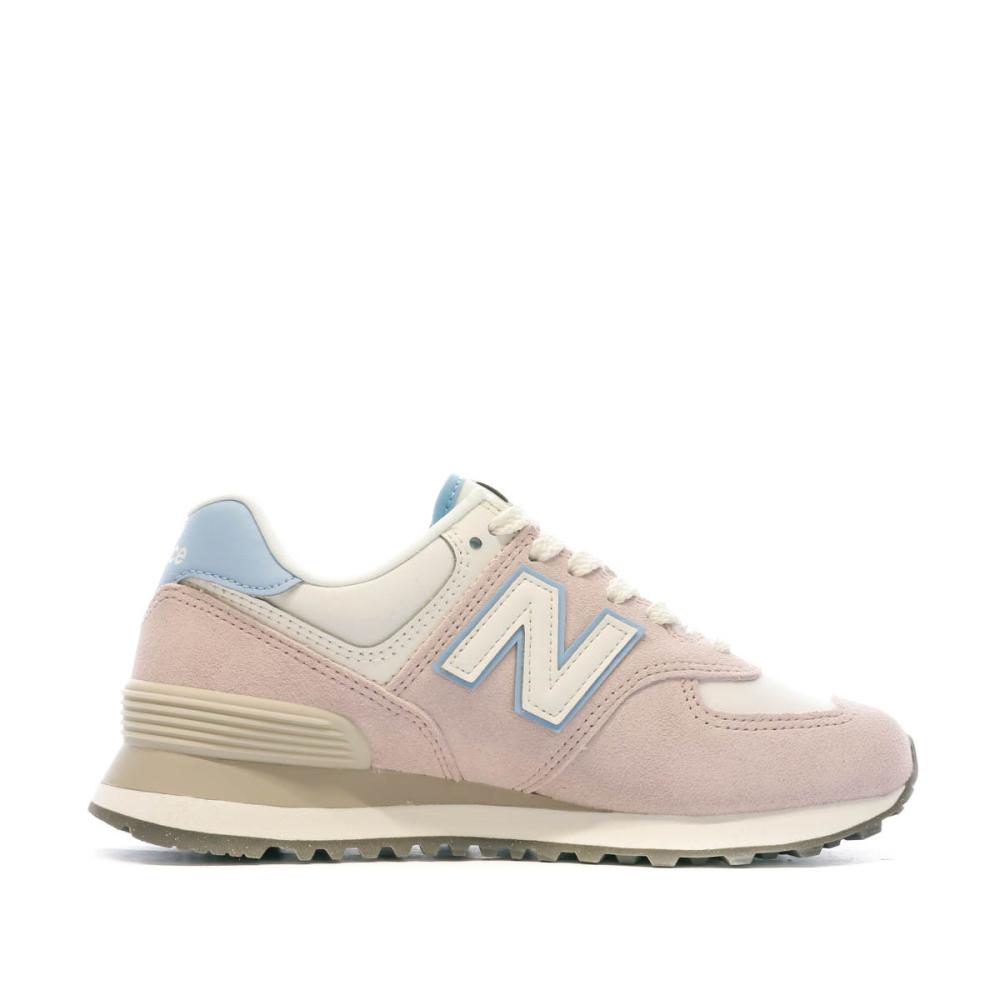 Baskets Rose Femme New Balance 574 vue 2