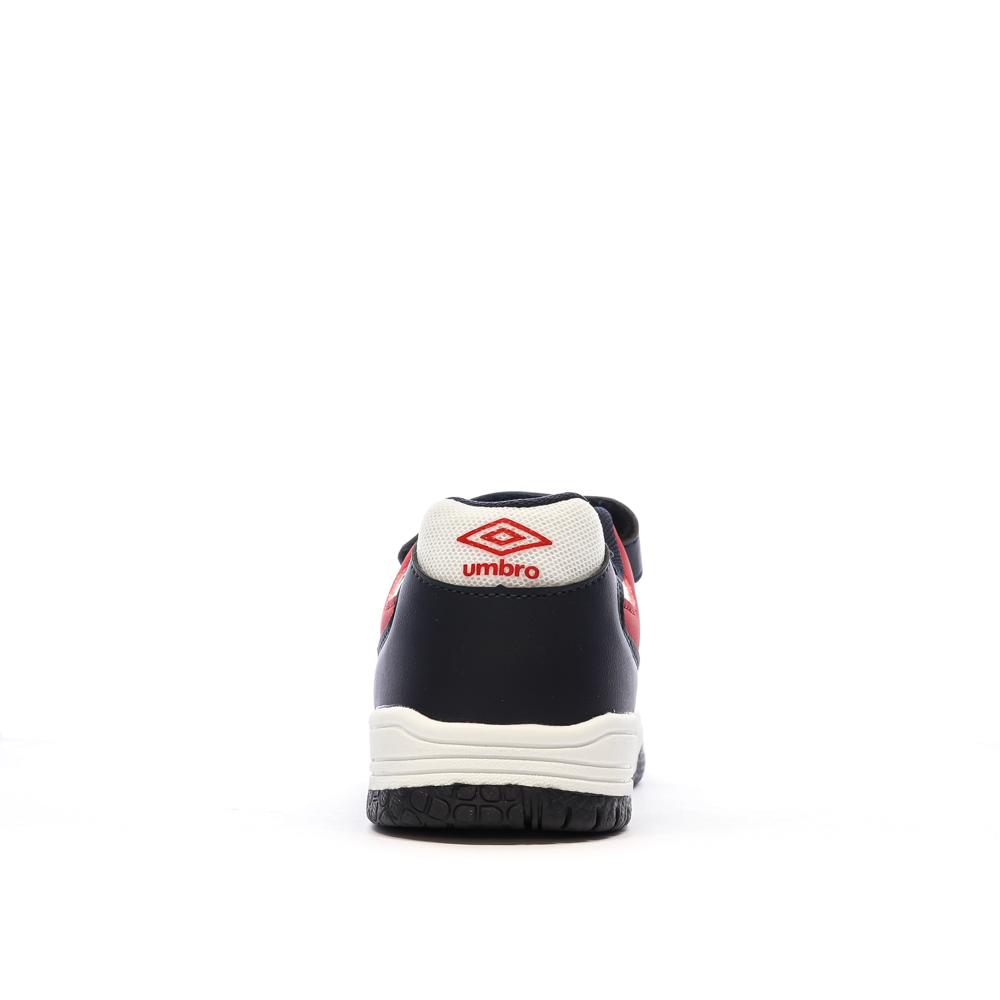 Baskets Blanches/Rouges/Marine Garçon Umbro Travys vue 3