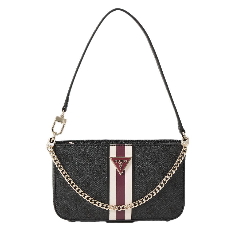 Sac à main Noir/Bordeaux Guess Noelle Mini pas cher