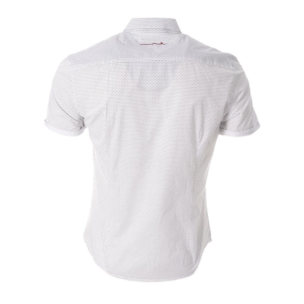 Chemise Blanche/Marine Homme Teddy Smith Cut Mc 10711556D vue 2
