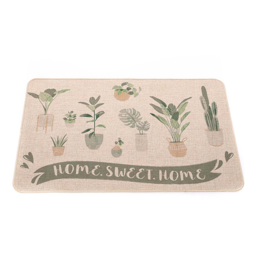 Tapis Beige Imprimés Luance 50x80cm Home Sweet Home pas cher