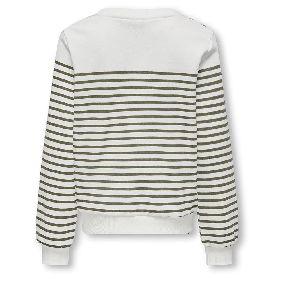 Sweat Blanc/Vert Fille Kids ONLY Shela vue 2