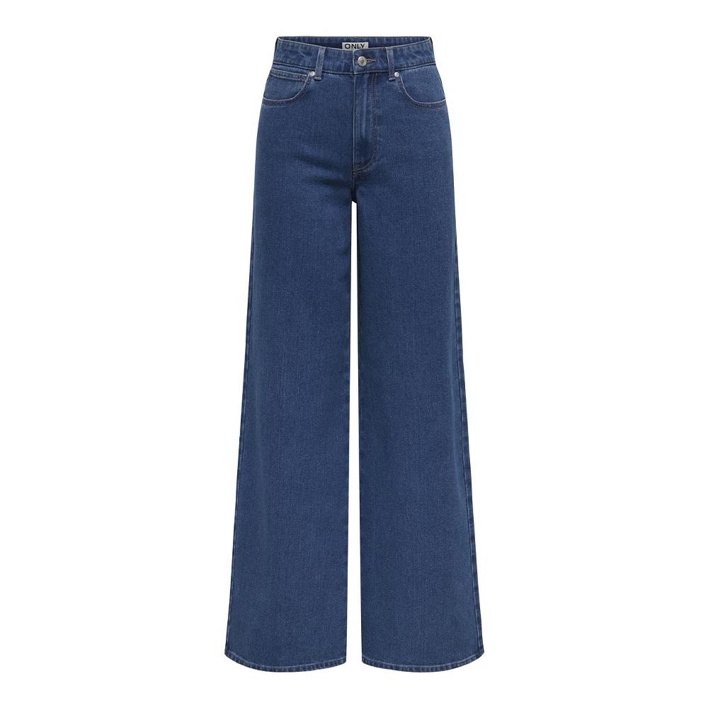 Jean Droit Bleu Foncé Femme Only Sanna vue 3