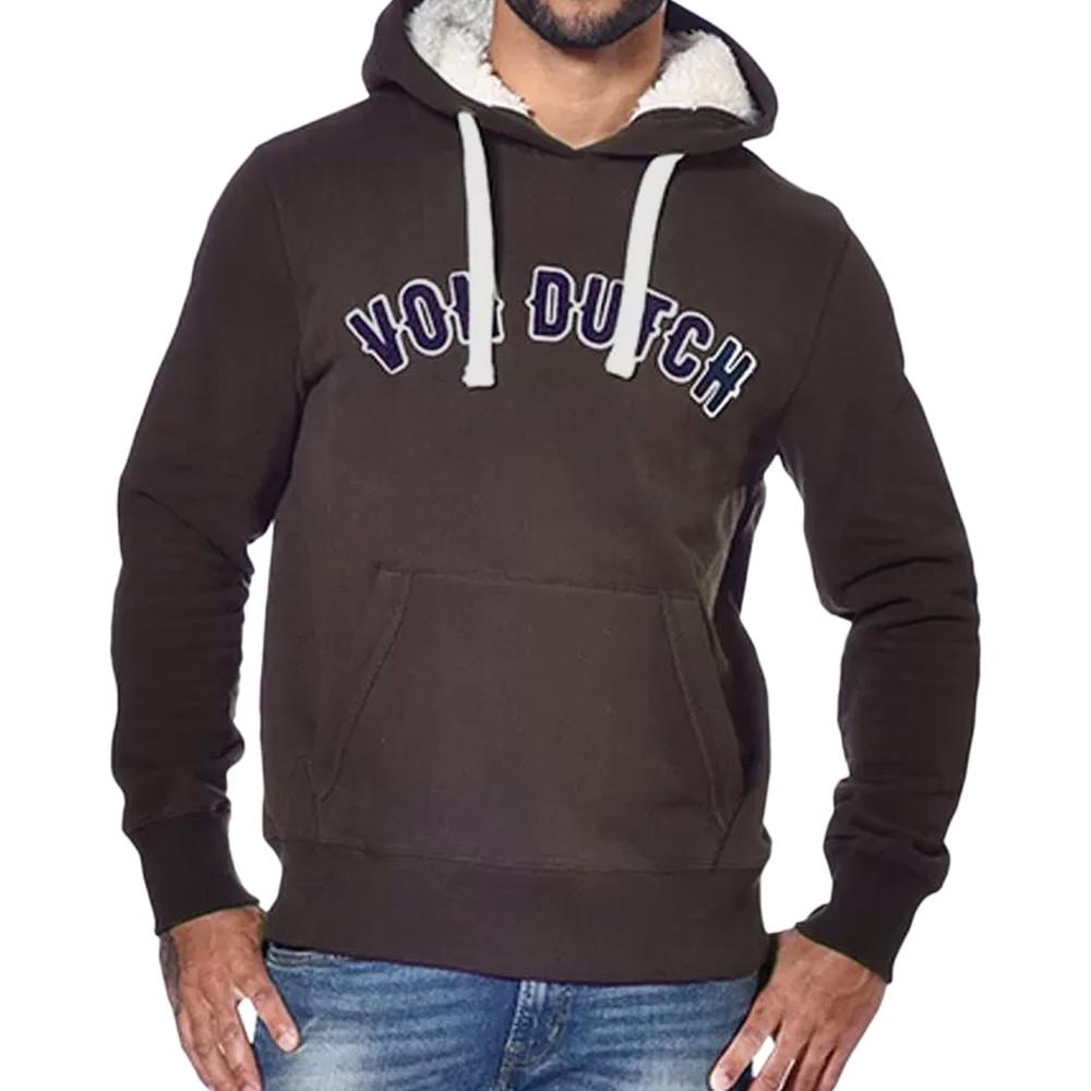 Sweat à Capuche Marron Homme Von Dutch Must pas cher