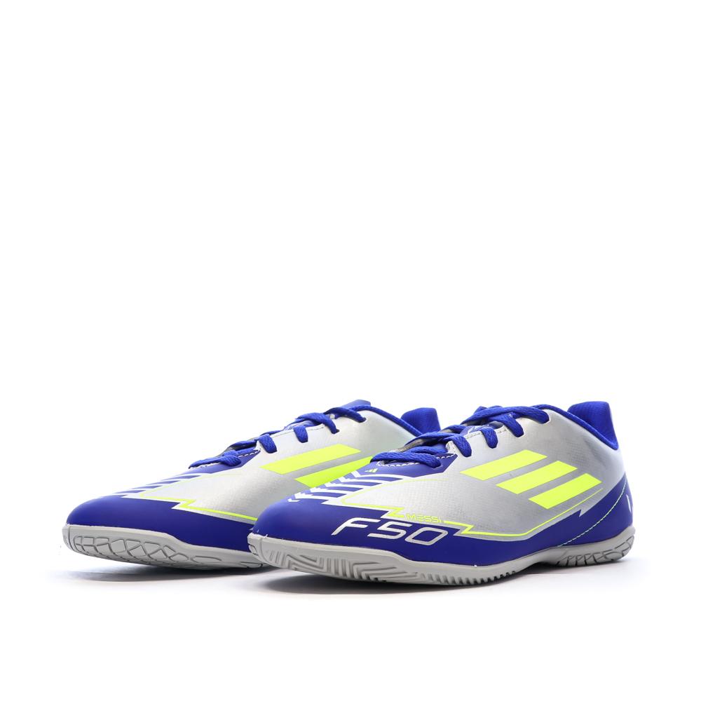 Chaussures de Foot Argent/Bleu Junior Adidas F50 Club In Messi vue 6