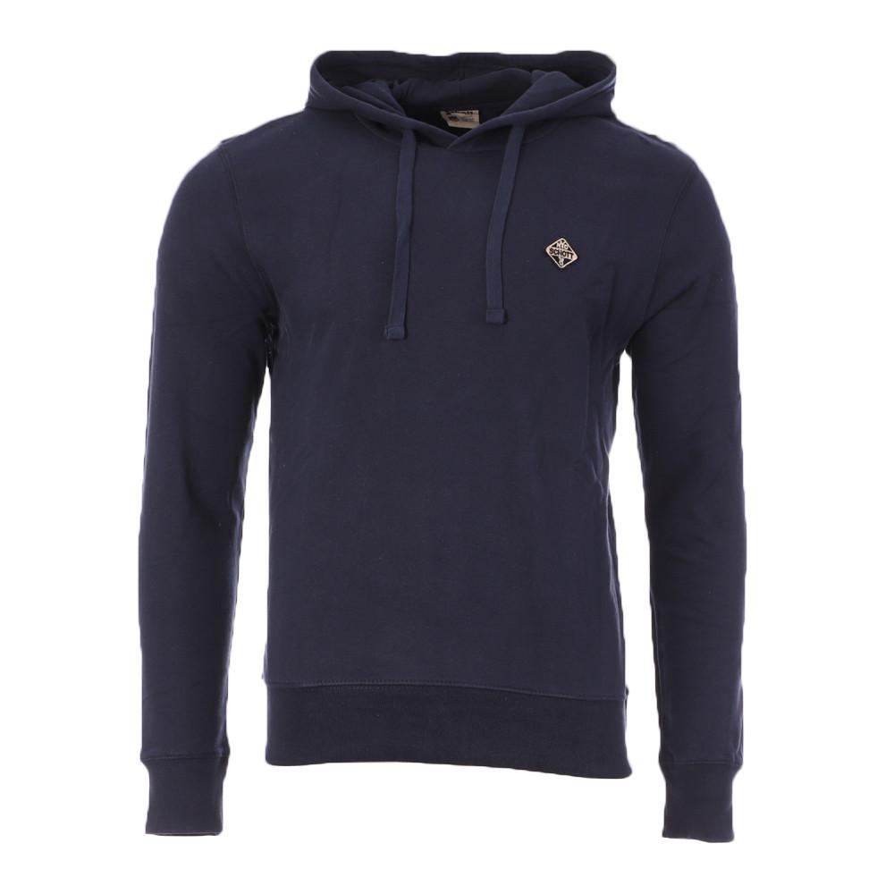 Sweat à capuche Marine Homme Schott Badge pas cher