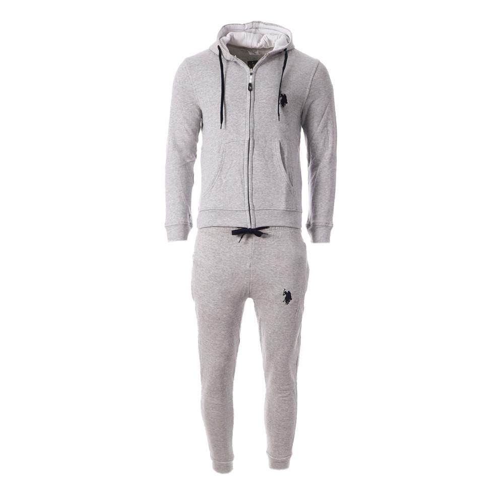 Ensemble Gris Homme US Polo ASSN Joggingntop pas cher