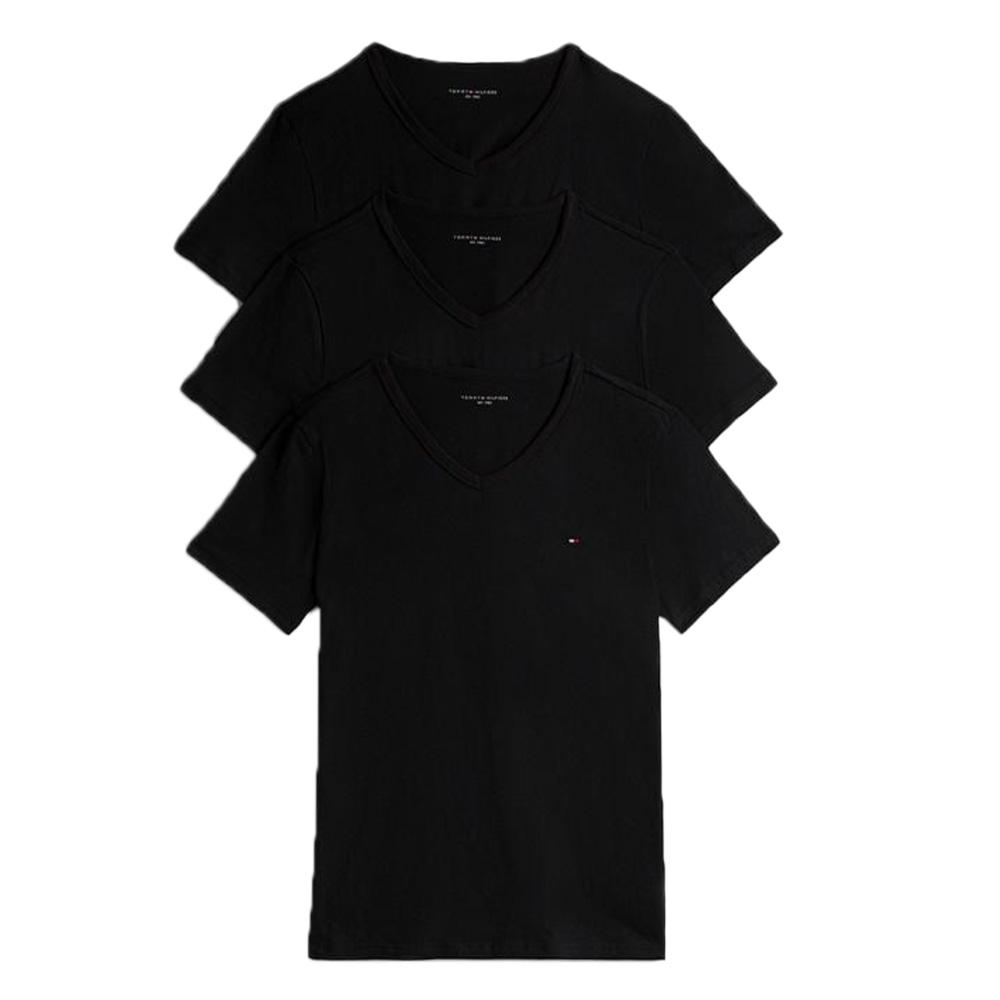 x3 T-Shirt Noir Homme Tommy Hilfiger UM0UM03637 vue 2
