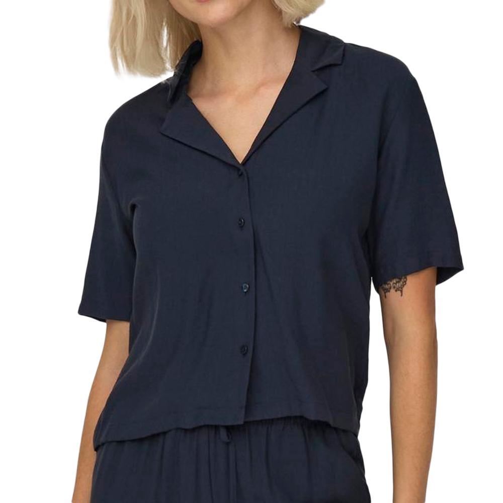 Chemise Manches Courtes Marine Femme JDY Silas pas cher