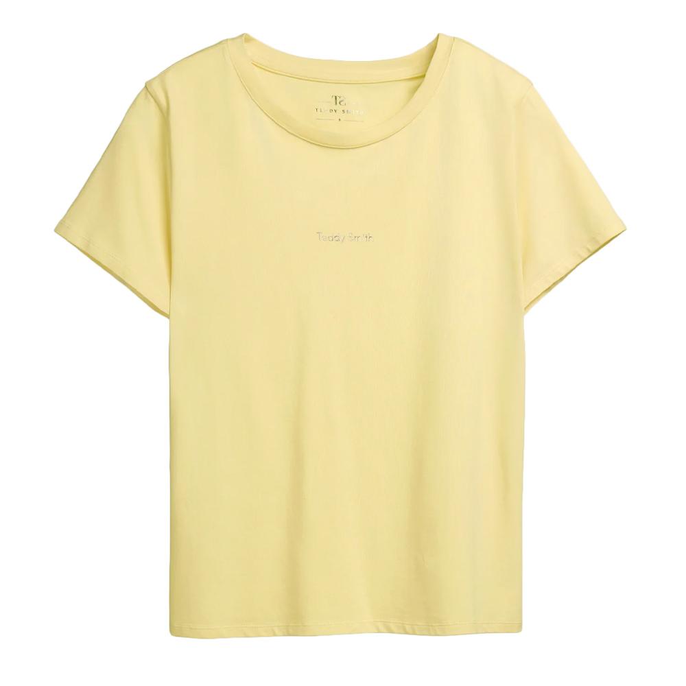 T-Shirt Jaune Femme Teddy Smith Monty pas cher