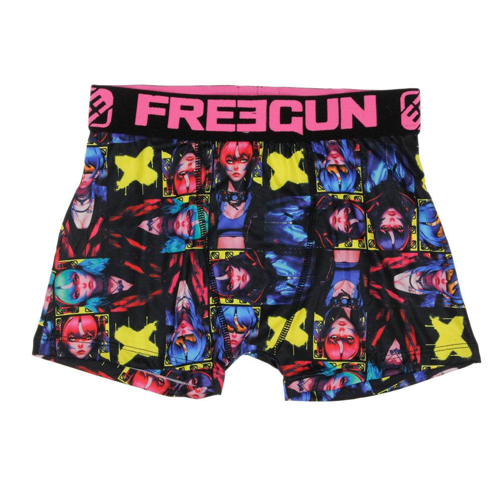 Boxer Noir/Rose Garçon Freegun GOG pas cher