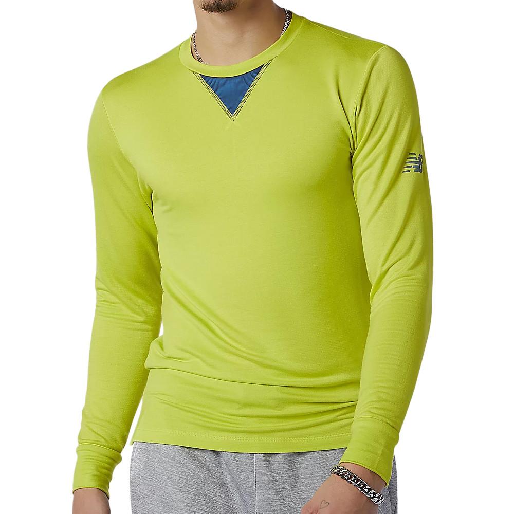 T-Shirt ML Jaune Homme New Balance Speed 1ntro pas cher