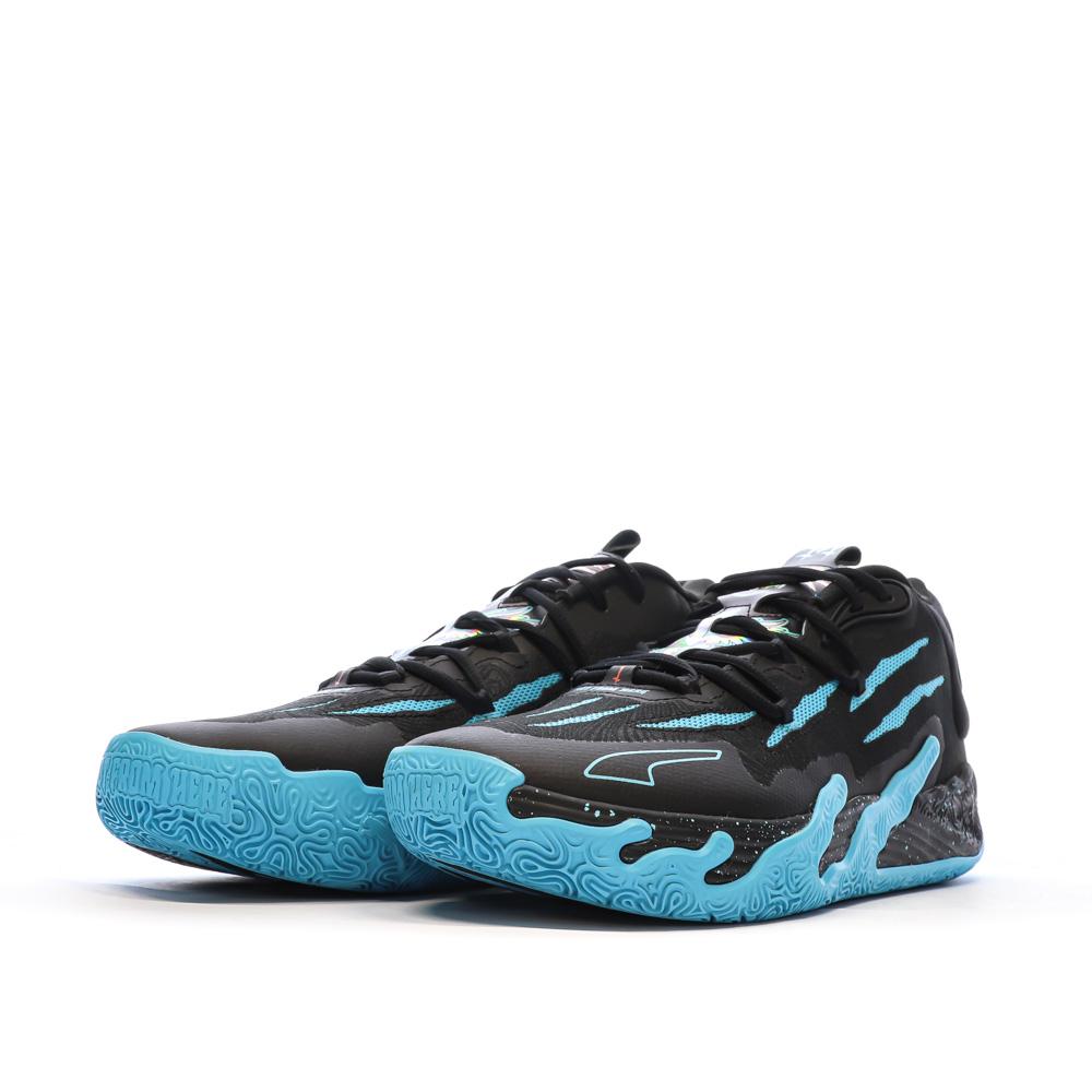 Chaussures de basket Noires/Bleu Homme Puma Hive vue 6