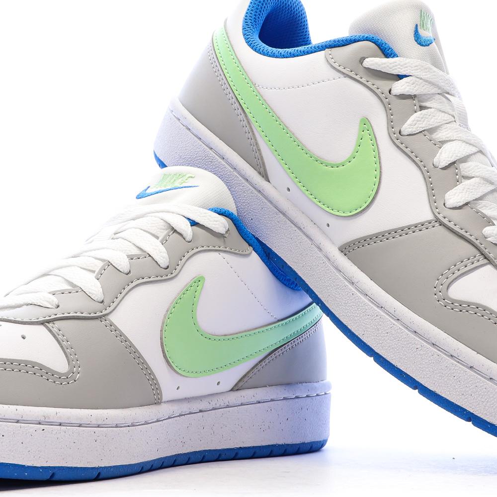 Baskets Blanches/Gris Garçon Nike Court Borough vue 7