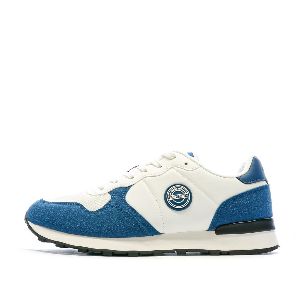 Baskets Blanc/Bleu Homme Teddy Smith Combined pas cher