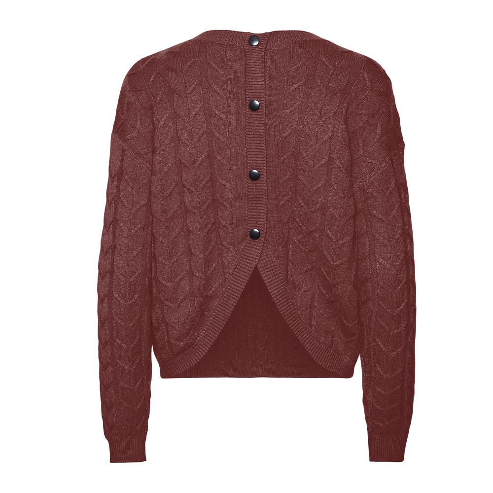 Pull Bordeaux Femme Vero Moda Tilda vue 2