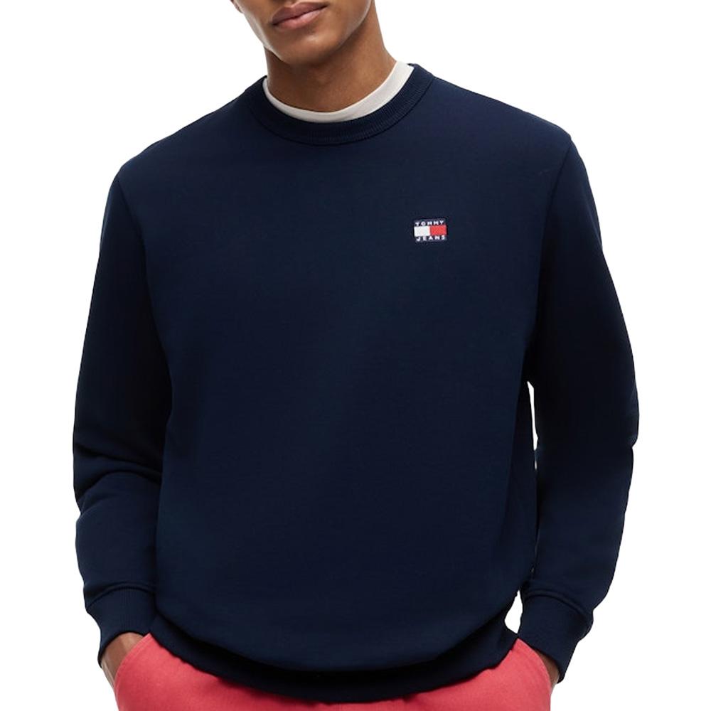 Sweat Marine Homme Tommy Hilfiger Badge Crewss pas cher