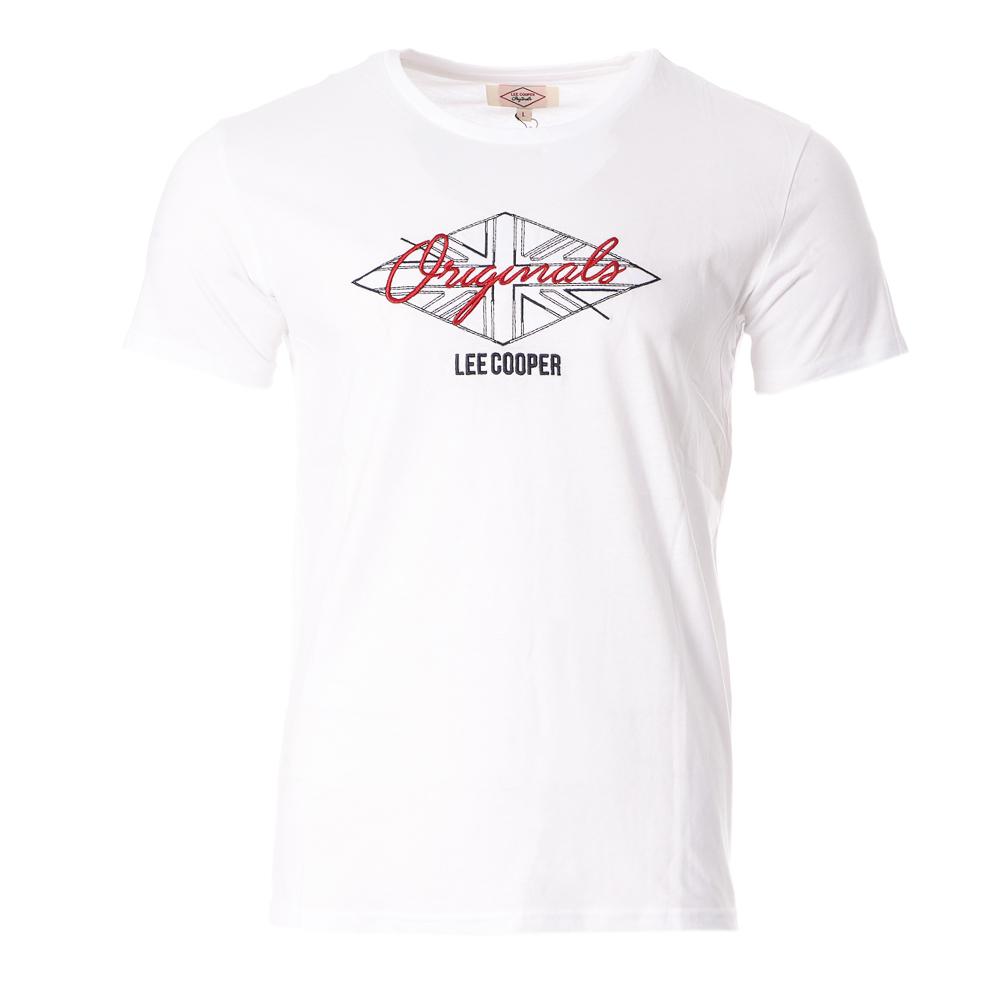 T-shirt Blanc Homme Lee Cooper 009562 pas cher