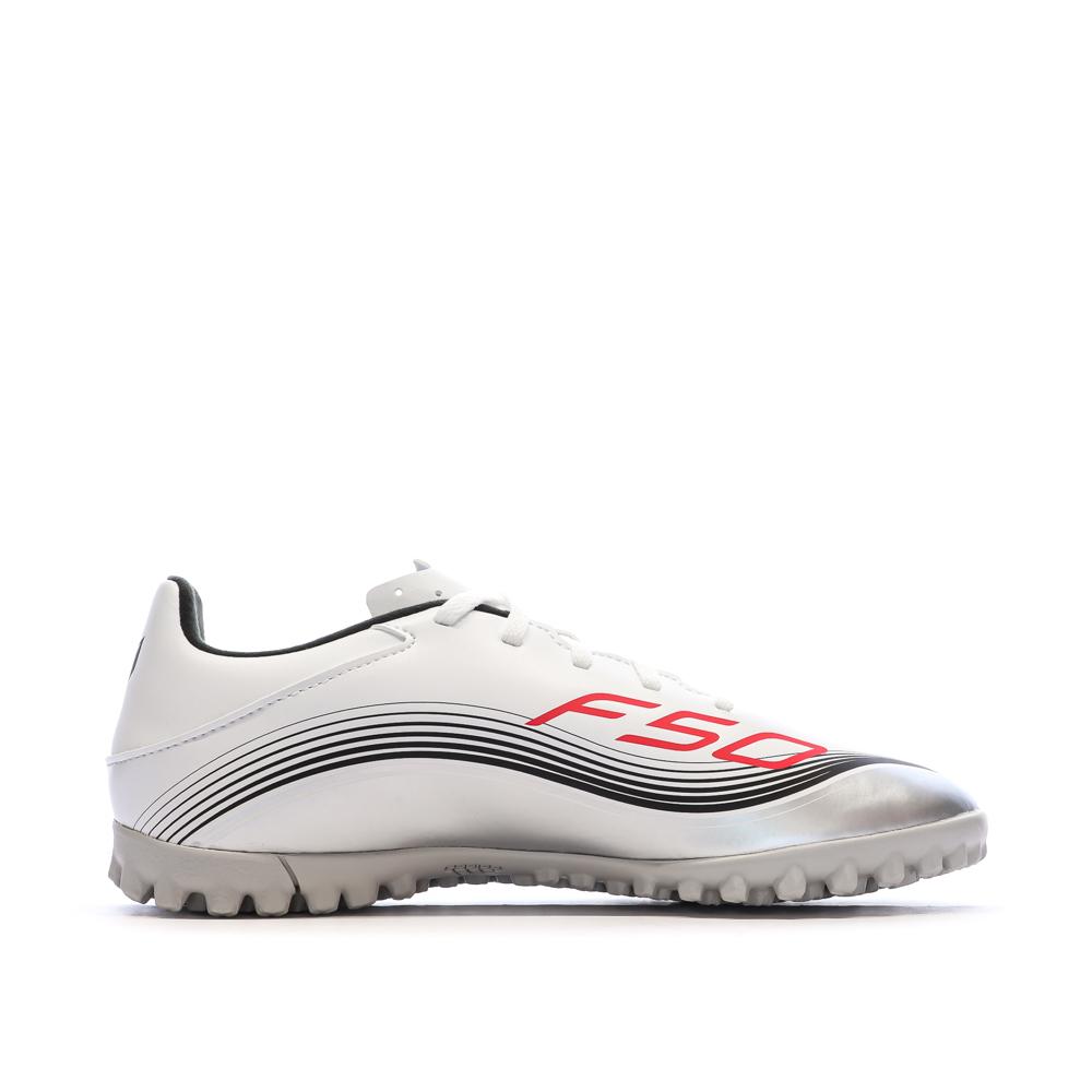 Zapatillas de fútbol blancas Adidas F50 Messi Club TF ver 2