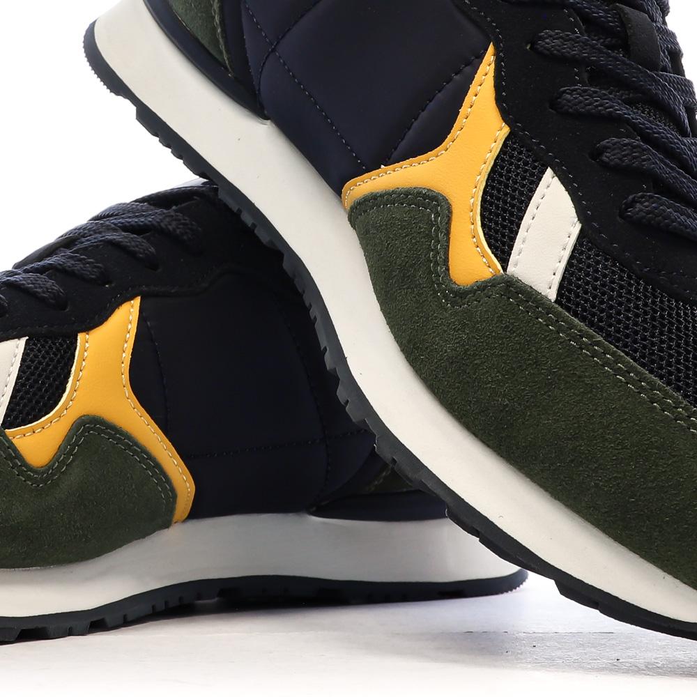 Baskets Marine/Kaki/Jaune Homme Pepe jeans Brit Heritage vue 7