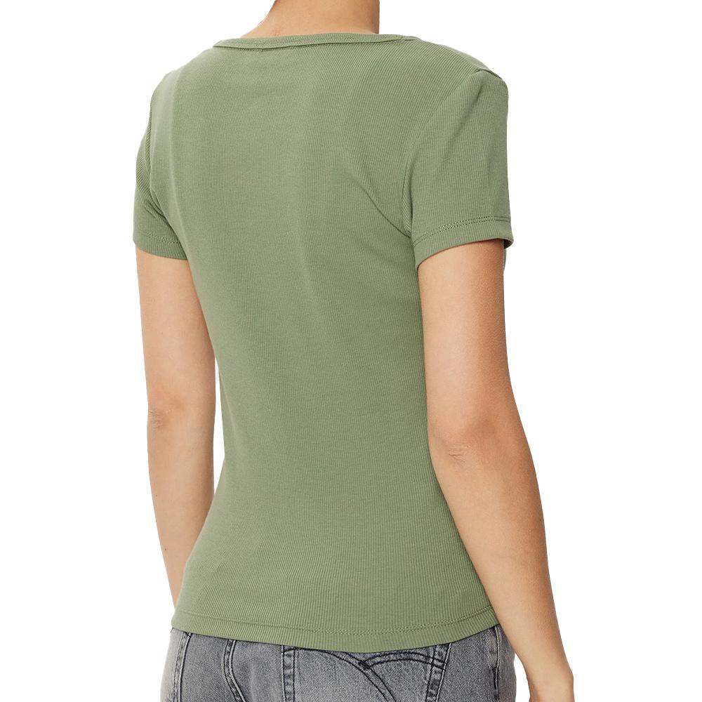 T-shirt Kaki Femme Tommy Hilfiger Essential AEN vue 2