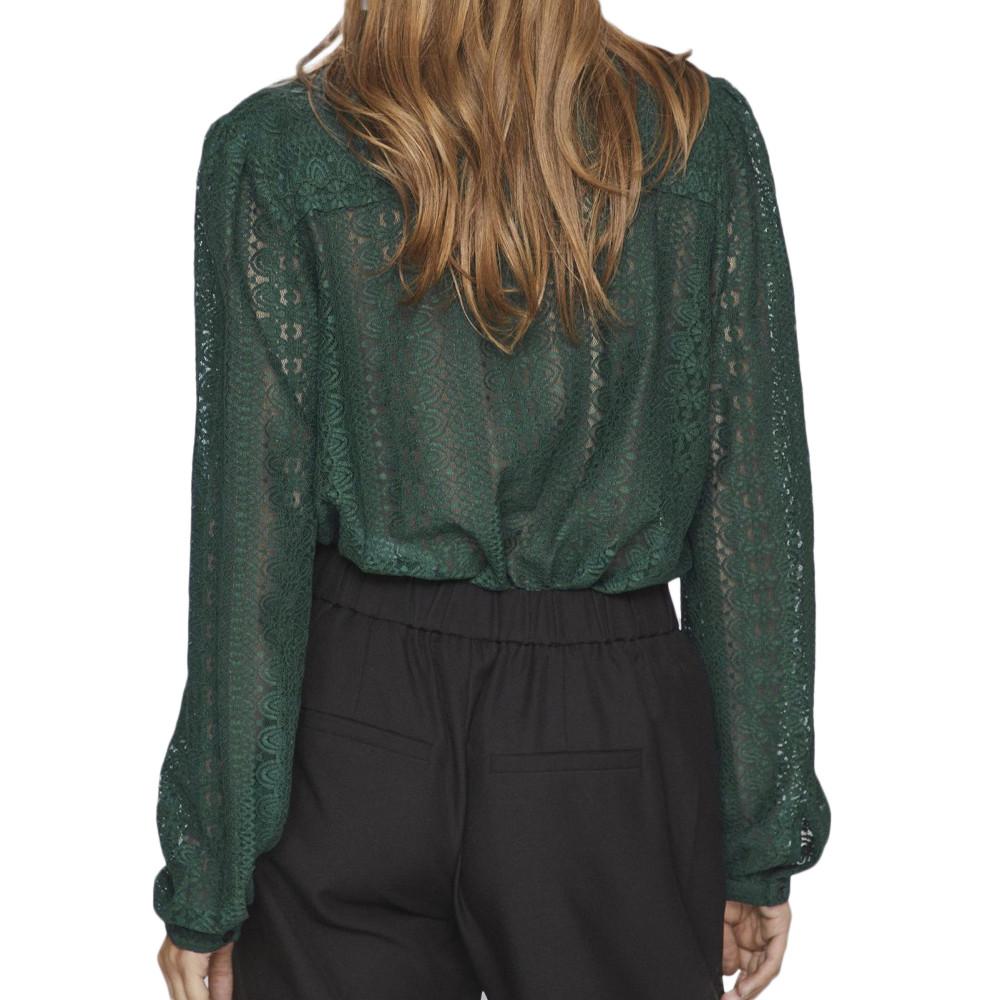 Blouse Verte Femme Vila Chikka vue 2