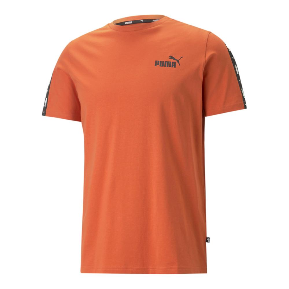 T-shirt Orange Homme Puma Tape Tee pas cher
