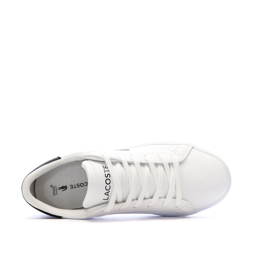 Baskets Blanches/Marine Ado Lacoste Powercourt vue 4