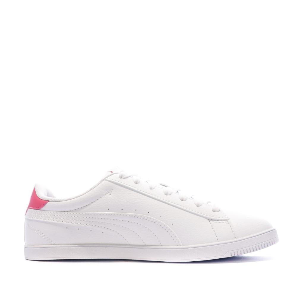 Baskets Blanche/Rose Femme Puma Vikky Lopro vue 2