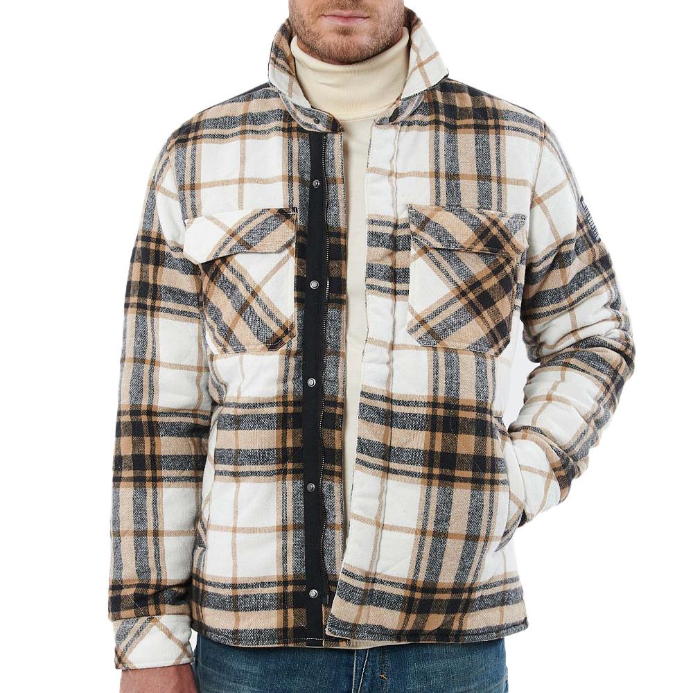 Veste à carreaux Écru Homme Kaporal Cyrh pas cher