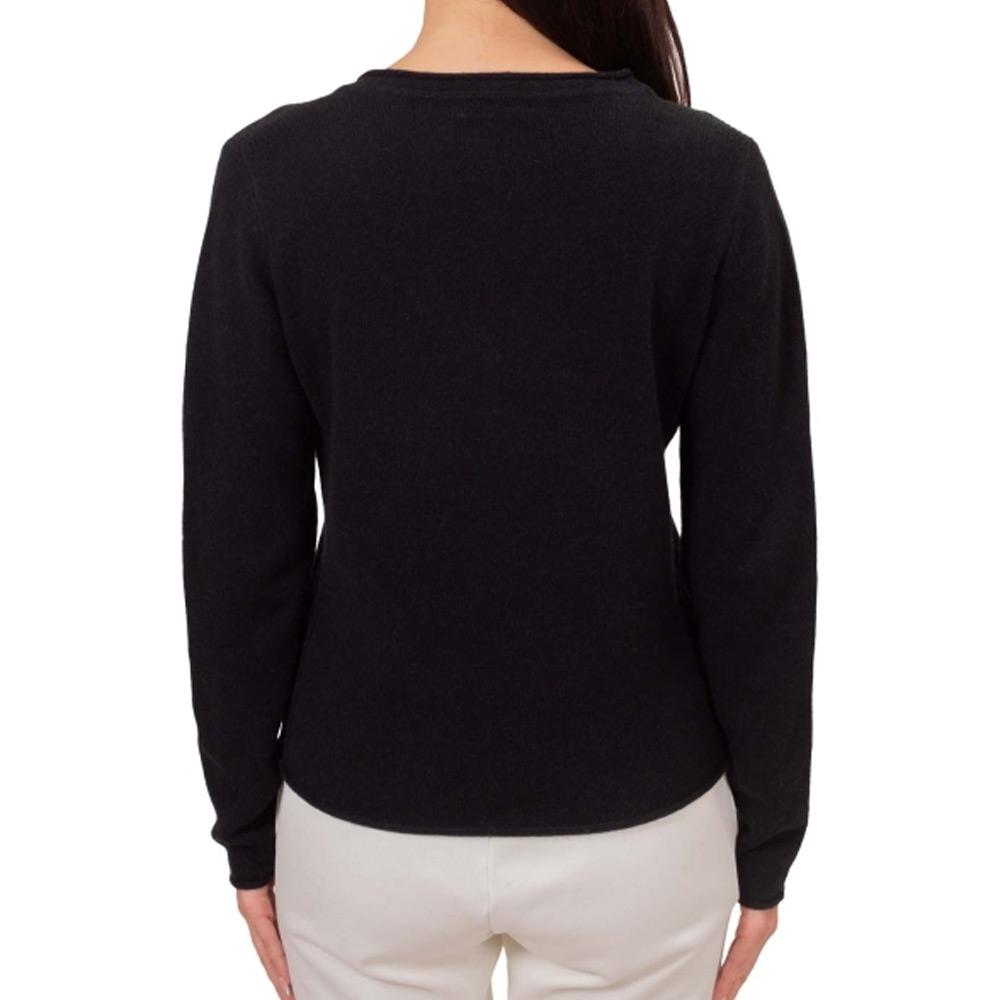 Pull Noir Femme Tommy Hilfiger Soft WW0WW43505 vue 2