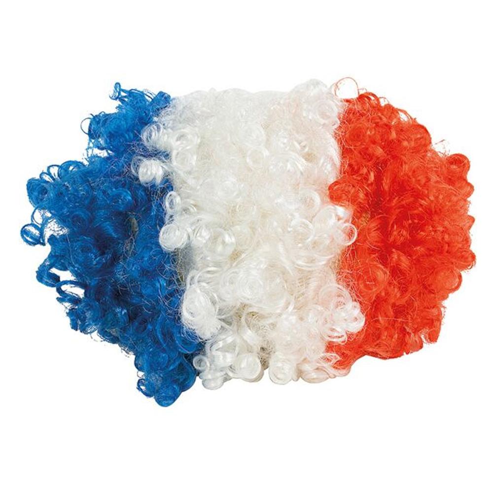 Perruque Equipe de France Bleu Blanc Rouge pas cher