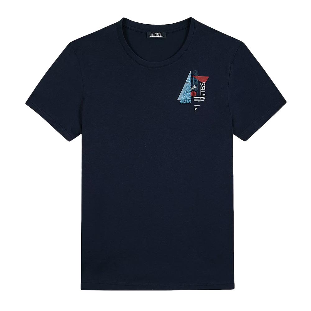 T-Shirt Marine Homme TBS Arctique Miel pas cher