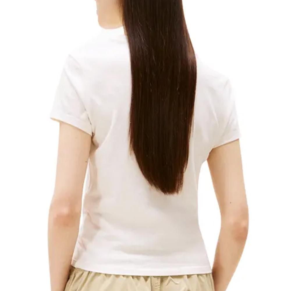 T-shirt Rose Clair Femme Tommy Hilfiger Slim Linear DW0DW21164 vue 2