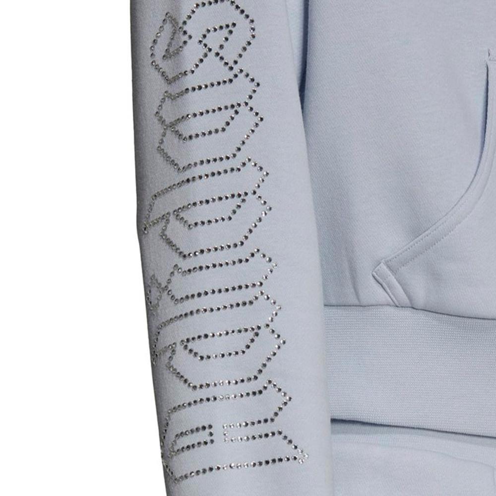 Veste de survêtement Bleu Femme Adidas Cropped Tt vue 4