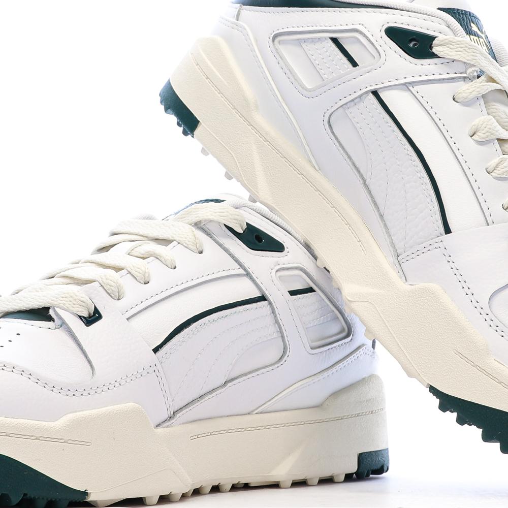 Puma Slipstream White/Dark Green Trainers Photo of the Espace des Marques %store% store - view of %key%