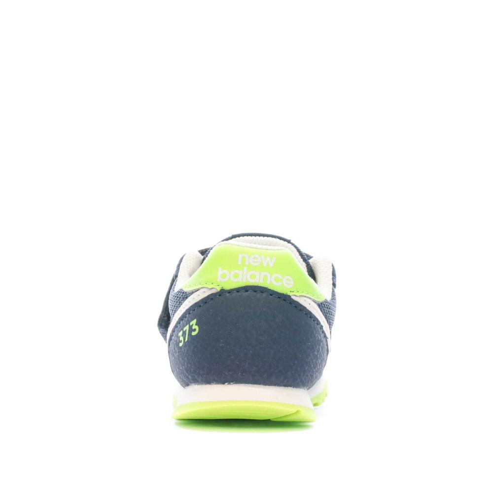 Baskets Marines/Vertes Garçon New Balance 373 vue 3