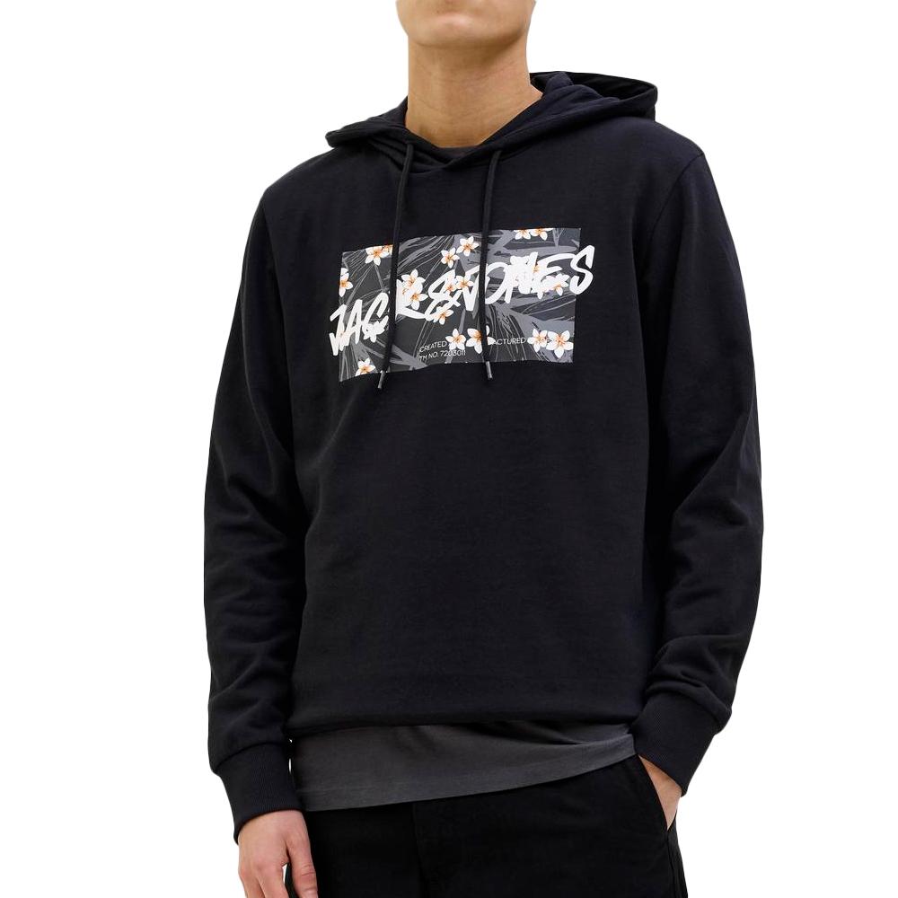 Sweat à Capuche Noir Homme Jack & Jones Hawaii pas cher