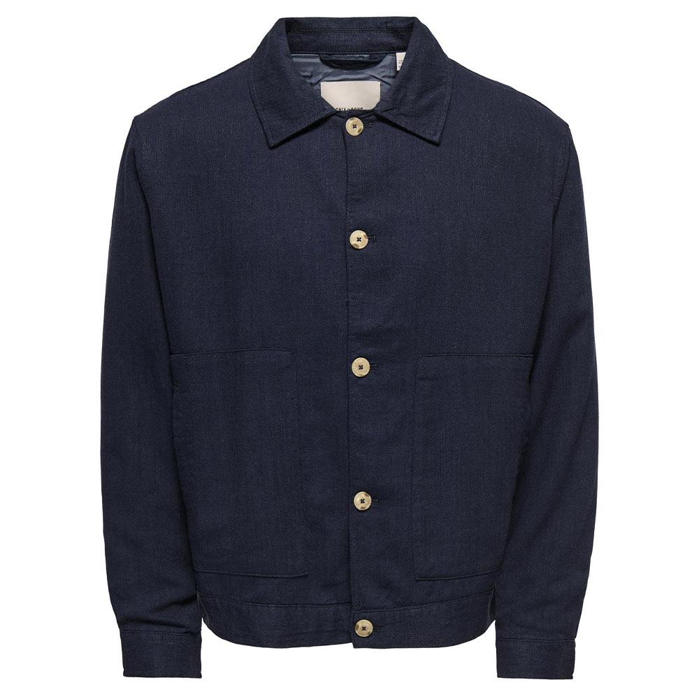 Veste Légère Marine Homme Only & Sons Structure pas cher