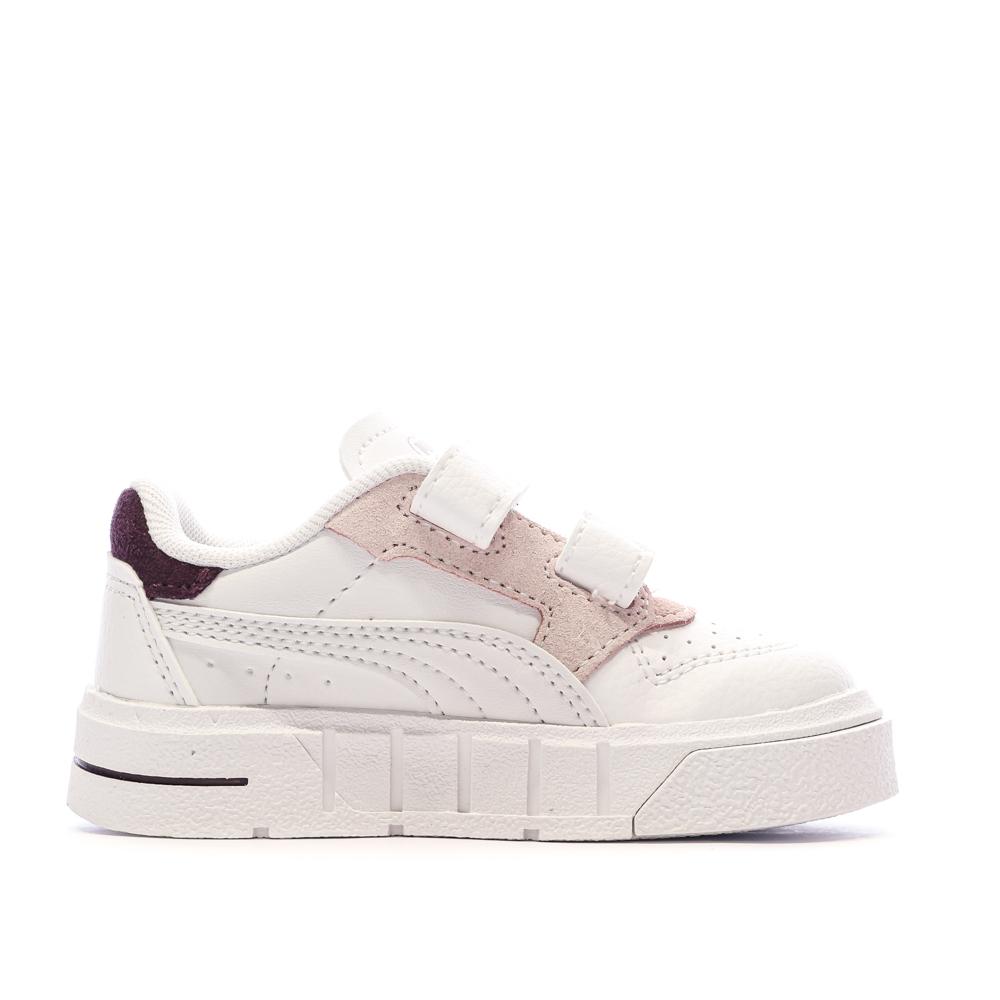 Baskets Blanc/Rose Puma Cali Court Match vue 2