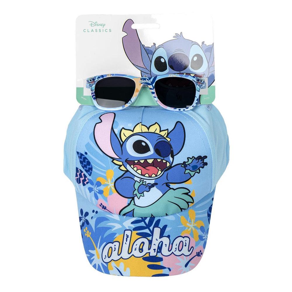Kit Casquette + Lunette de Soleil Bleu Enfant Sport Zone Stitch Aloha pas cher