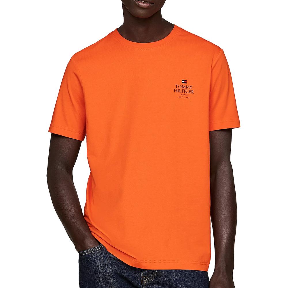 T-shirt Orange Homme Tommy Hilfiger Hilfiger Stack pas cher