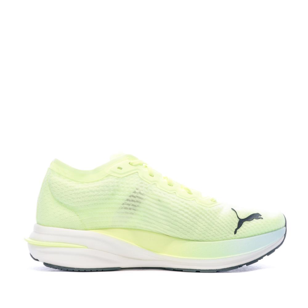 Chaussures de Running Jaune Fluo Puma Deviate Nitro pas cher