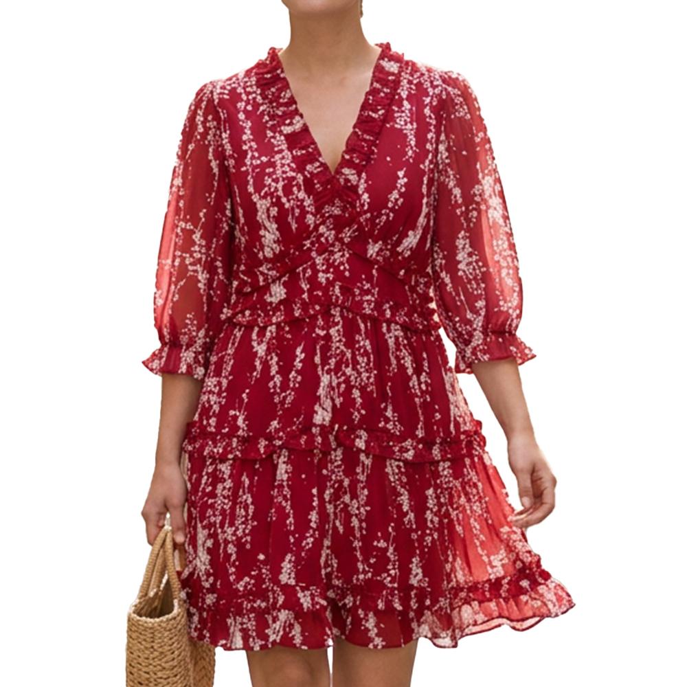 Robe Rouge Femme Vero Moda Gabriella pas cher