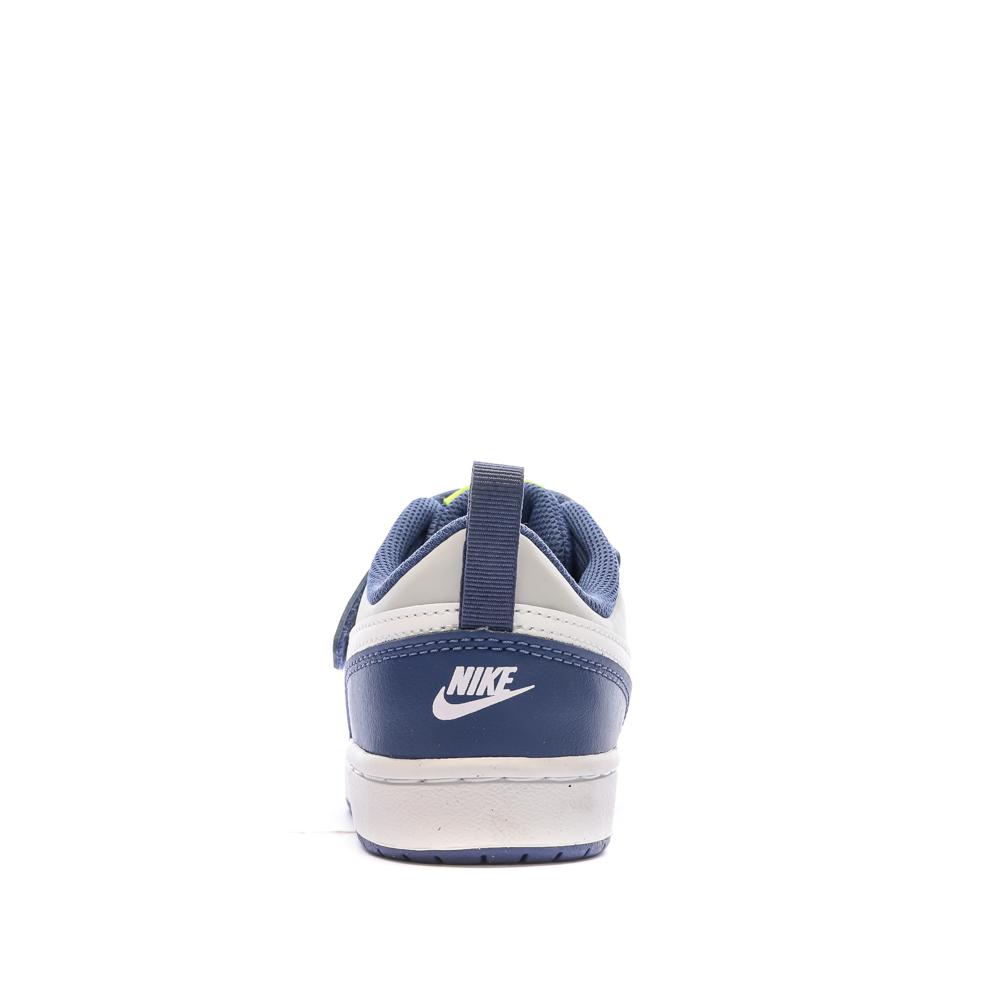 Baskets Bleu/Gris Garçon Nike Court Borough Low 2 vue 3