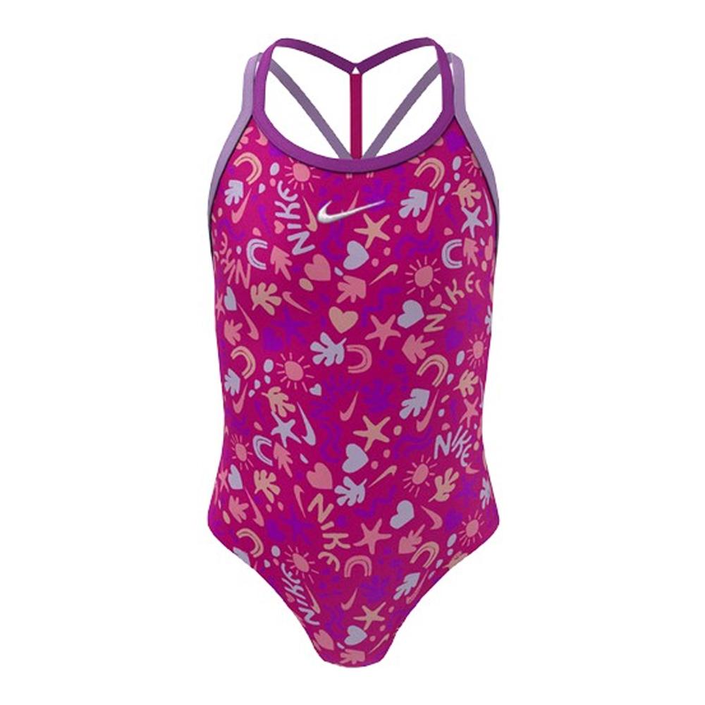 Maillot de bain 1 piece Rose/Rouge Fille Nike T-crossback pas cher