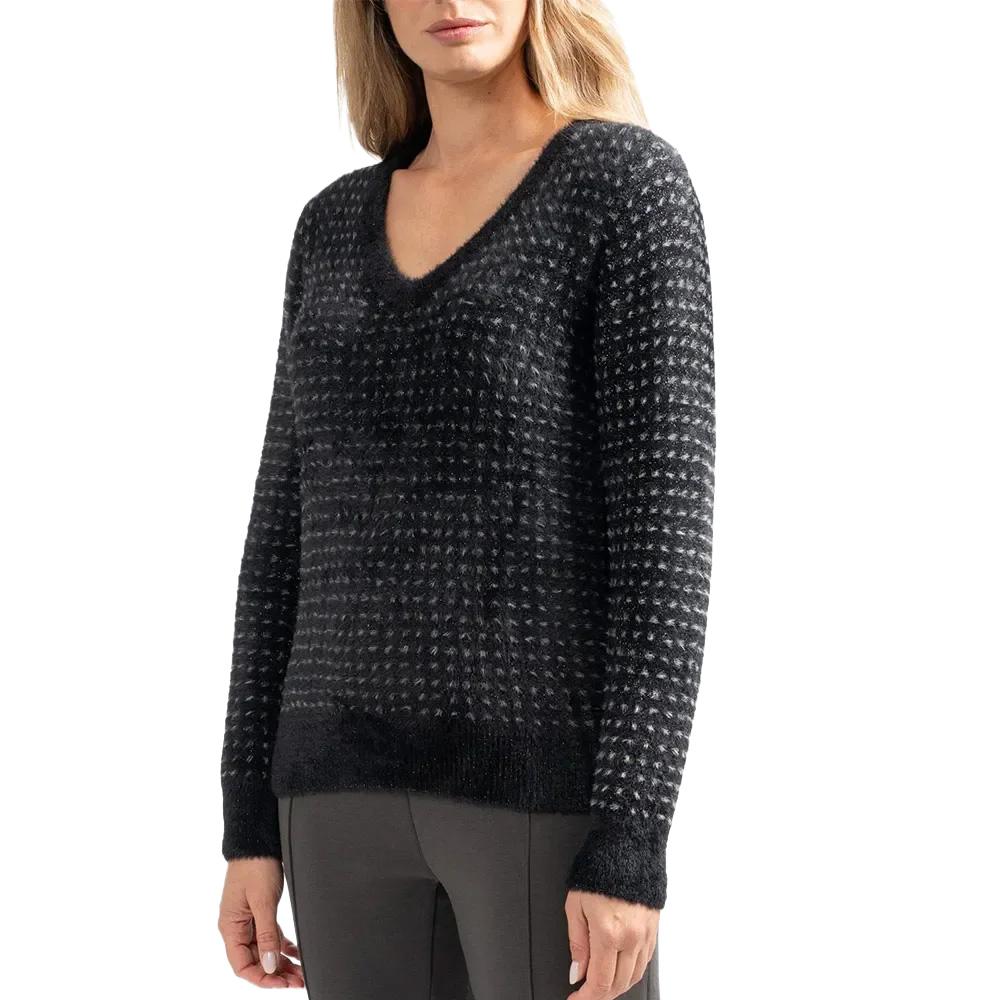 Pull Noir/Gris Femme Sun Valley ULBOK pas cher