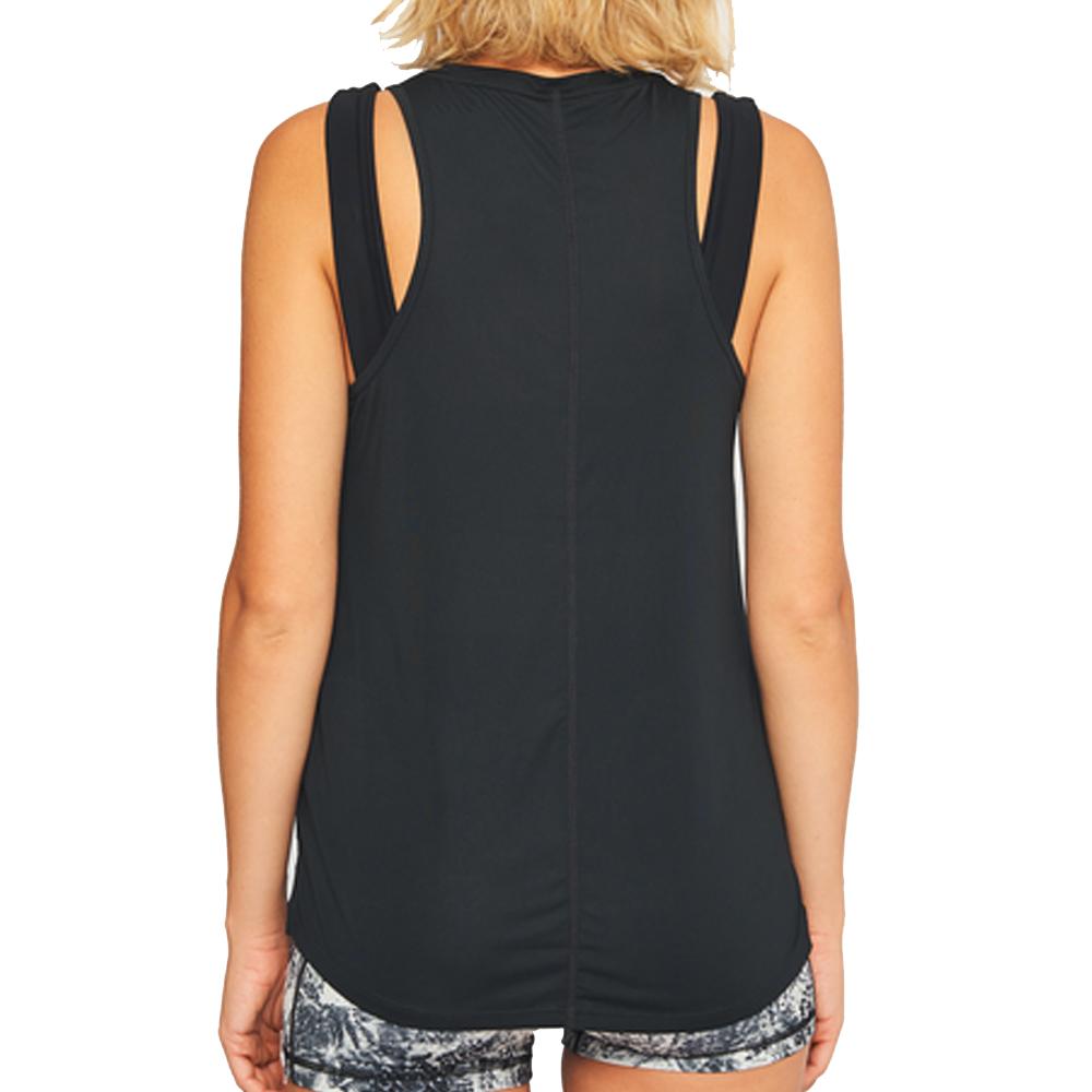 Débardeur de Sport Noir Femme Nike OneTank vue 2