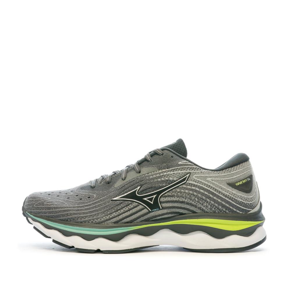 Chaussures de Running Gris Homme Mizuno Wave Sky 6 pas cher