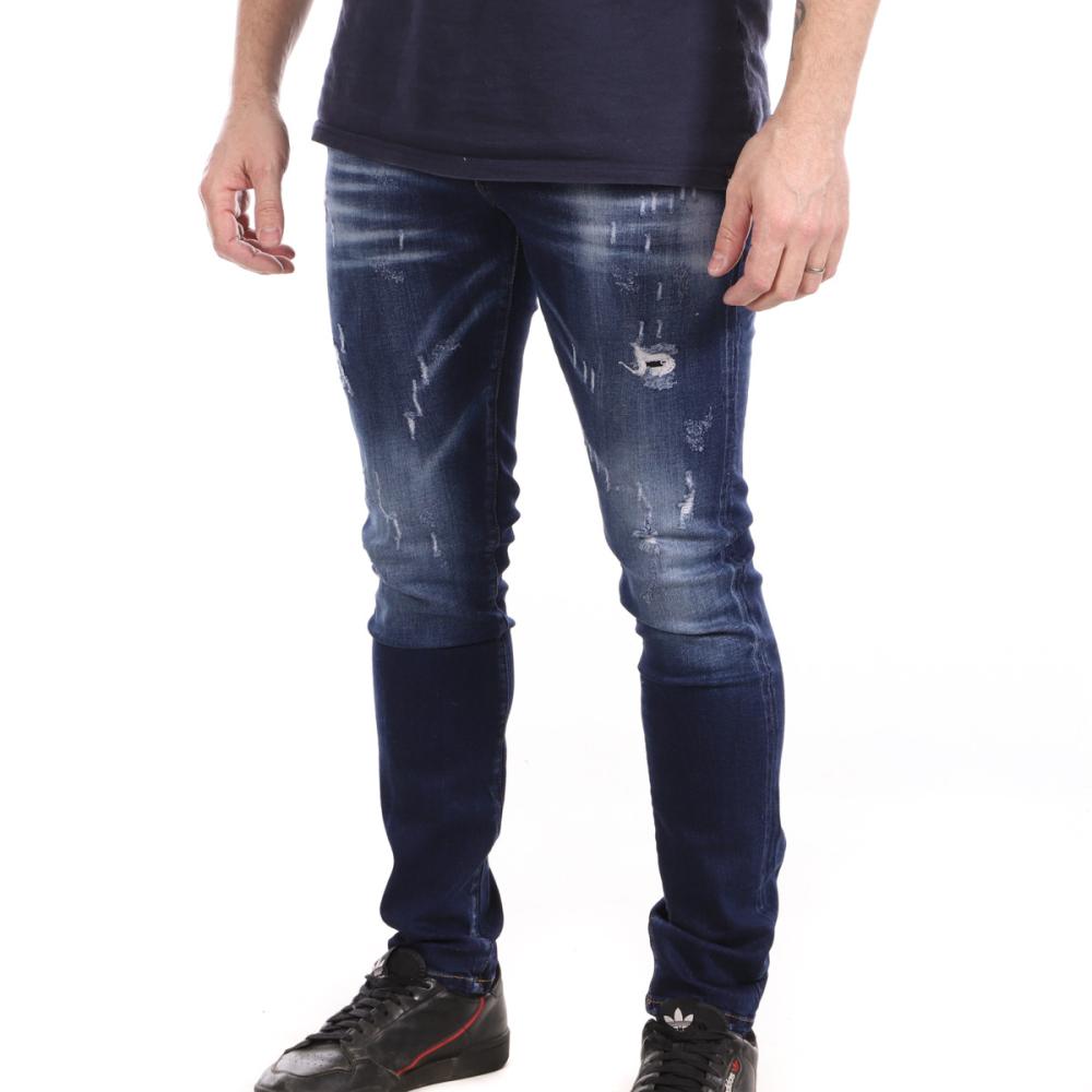 Jean Slim Bleu Foncé Homme Paname Brothers pas cher